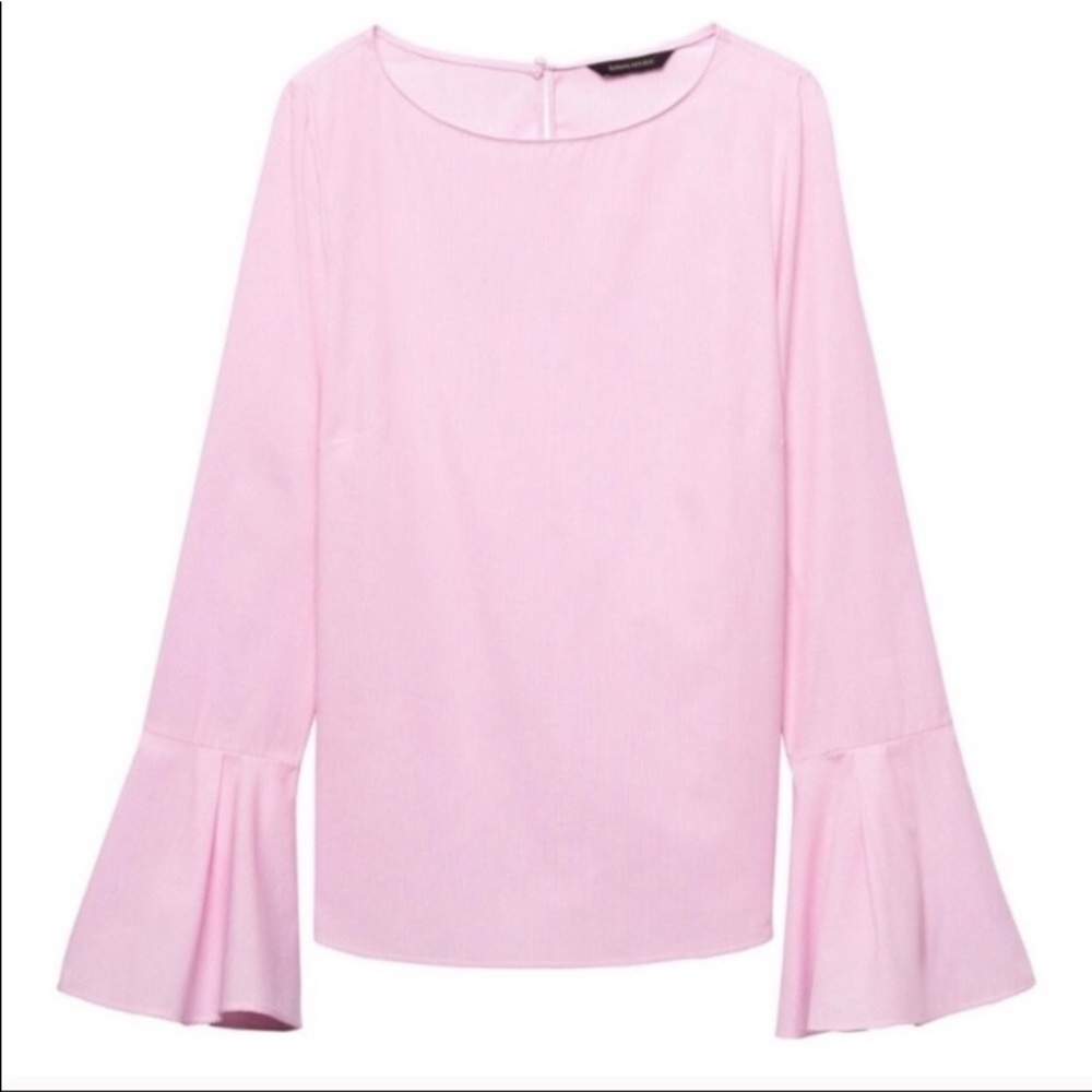 Banana Republic NWT Pink and White Striped Blouse